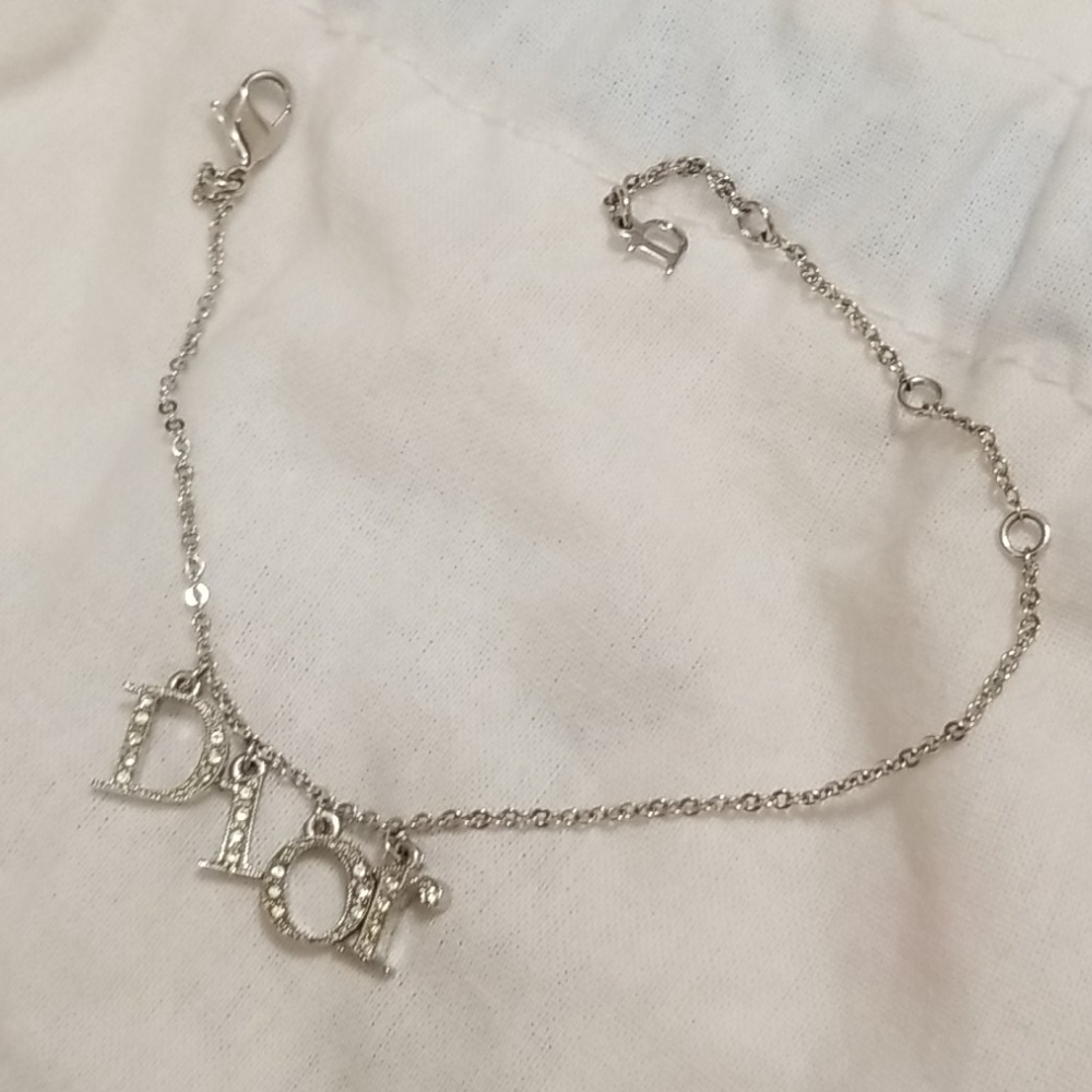 Christian Dior crystal charm bracelet